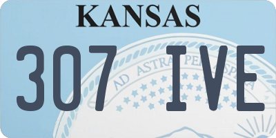 KS license plate 307IVE