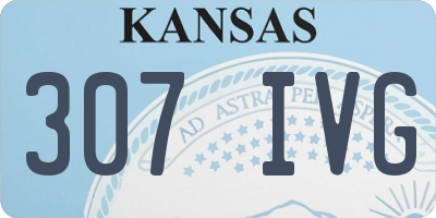 KS license plate 307IVG