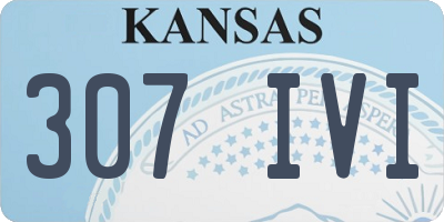 KS license plate 307IVI