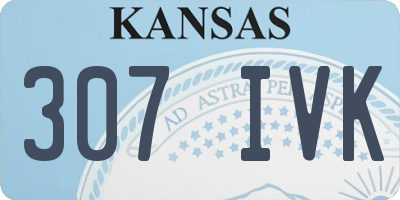 KS license plate 307IVK