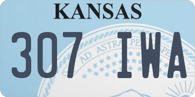 KS license plate 307IWA
