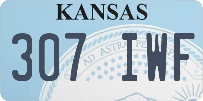 KS license plate 307IWF