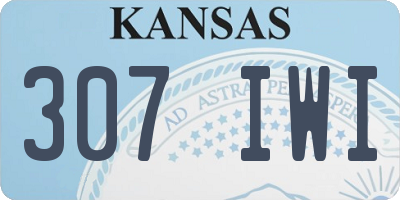 KS license plate 307IWI