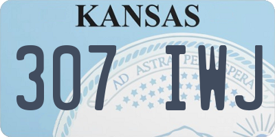 KS license plate 307IWJ