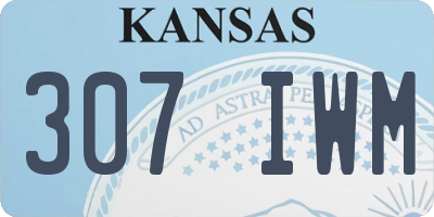 KS license plate 307IWM