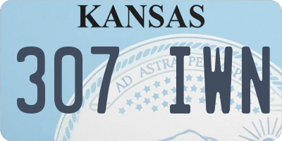 KS license plate 307IWN