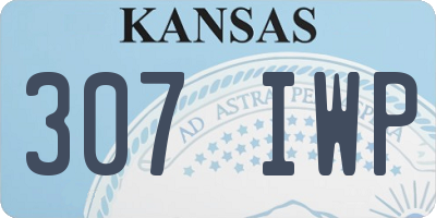 KS license plate 307IWP