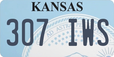 KS license plate 307IWS