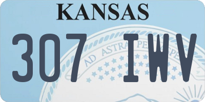 KS license plate 307IWV