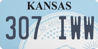 KS license plate 307IWW