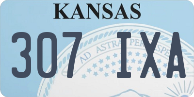 KS license plate 307IXA