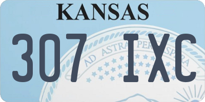 KS license plate 307IXC