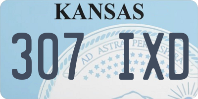 KS license plate 307IXD