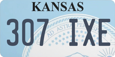 KS license plate 307IXE