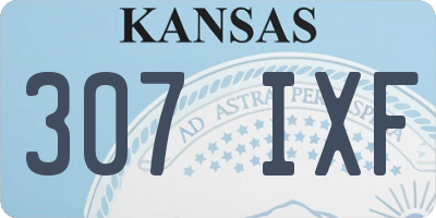 KS license plate 307IXF