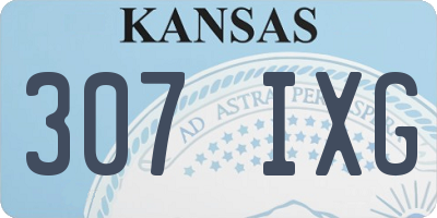 KS license plate 307IXG