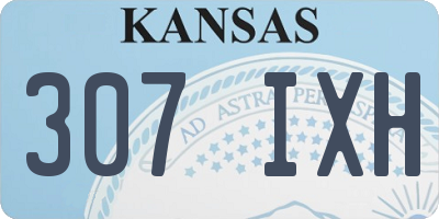 KS license plate 307IXH