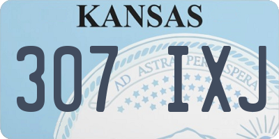 KS license plate 307IXJ