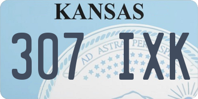 KS license plate 307IXK