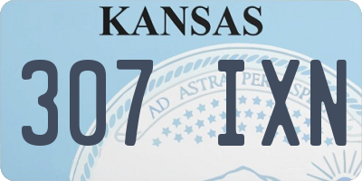 KS license plate 307IXN