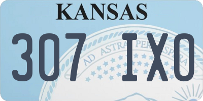 KS license plate 307IXO