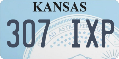 KS license plate 307IXP