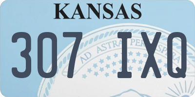 KS license plate 307IXQ