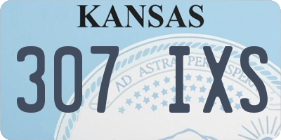 KS license plate 307IXS