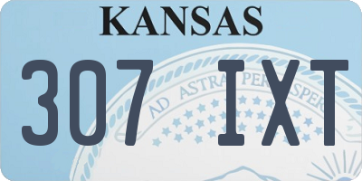 KS license plate 307IXT