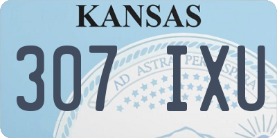 KS license plate 307IXU