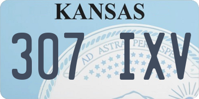 KS license plate 307IXV