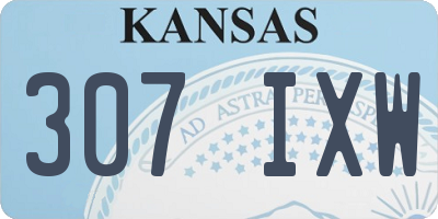KS license plate 307IXW