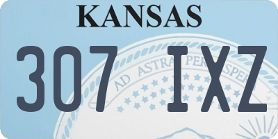 KS license plate 307IXZ