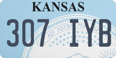 KS license plate 307IYB