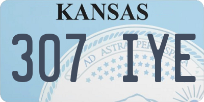 KS license plate 307IYE