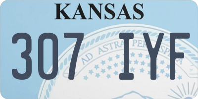 KS license plate 307IYF
