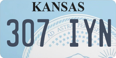 KS license plate 307IYN