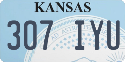 KS license plate 307IYU