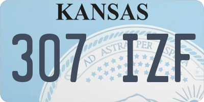 KS license plate 307IZF
