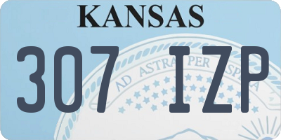 KS license plate 307IZP