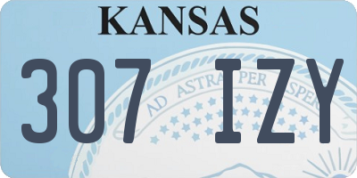 KS license plate 307IZY