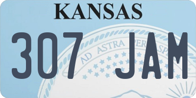 KS license plate 307JAM