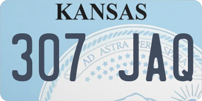 KS license plate 307JAQ
