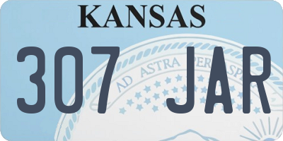 KS license plate 307JAR