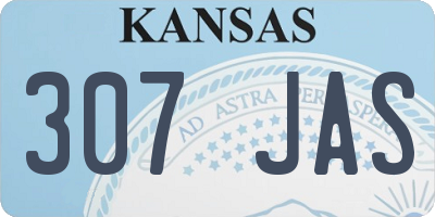 KS license plate 307JAS