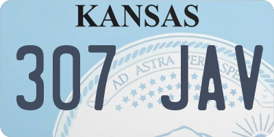 KS license plate 307JAV