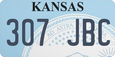 KS license plate 307JBC