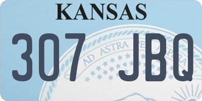 KS license plate 307JBQ