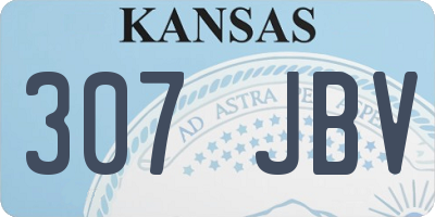 KS license plate 307JBV