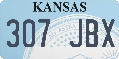 KS license plate 307JBX